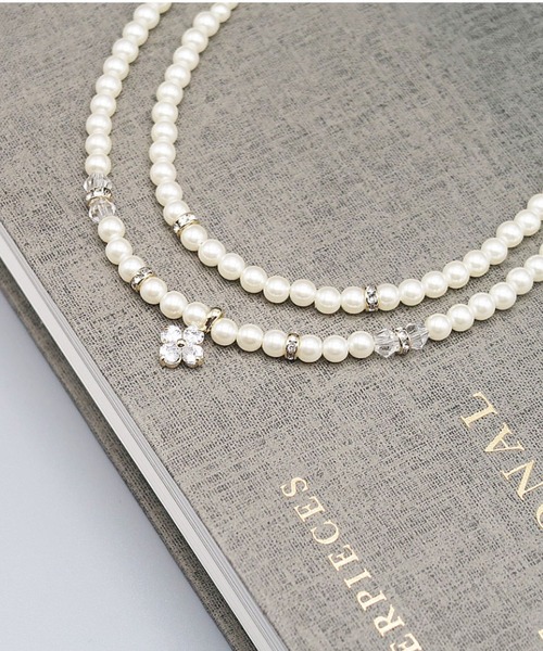 【EVERYBIRTHDAY】Heart Cupid Pearl ネックレース Cupid Heart ネックレス 「Cupid Heart」結婚式アクセサリー