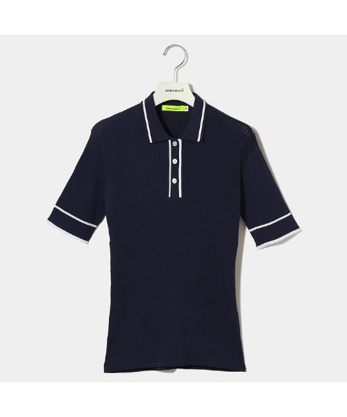 VIVA HEART ビバハート ブルー　ゴルフ　半袖　ポロシャツ　　L　42 VIVA HEART（ビバハート） ポロシャツ ポロ 「VIVA HEART/GOLF