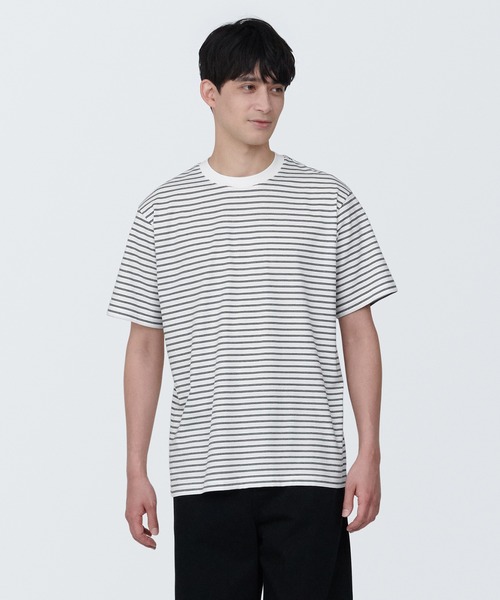 無印良品（MUJI） tシャツ 紳士 天竺編みクルーネック半袖Tシャツ