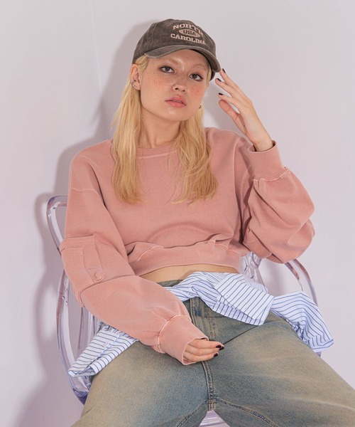 FOREVER21 トレーナー スウェット 「2024FW」ピグメント裏毛