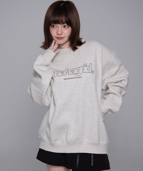 さりげないオシャレ♪【HERMES】クルーネックスウェットシャツ MAHAGRID トレーナー スウェット 「mahagrid/マハグリッド