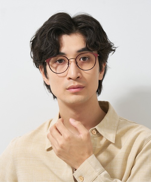 【美品】Zoff × UNITED ARROWS 男女兼用 UNITED ARROWS 伊達メガネ メガネ 眼鏡 ボストン型 メガネ｜軽量