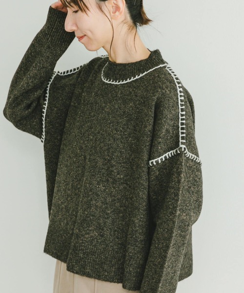 ITEMS URBANRESEARCH ニット セーター ステッチクルーネック