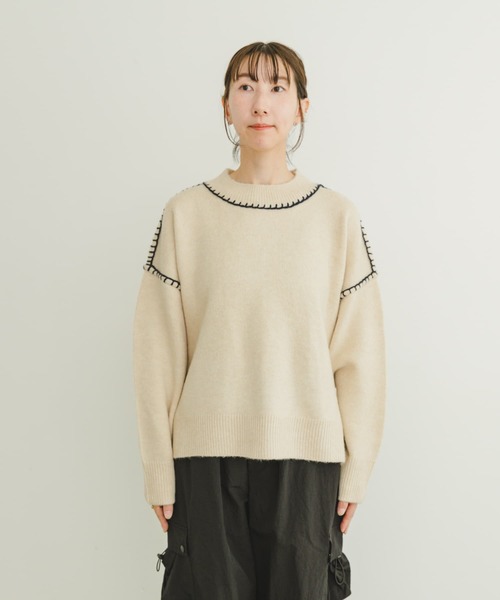 ITEMS URBANRESEARCH ニット セーター ステッチクルーネック