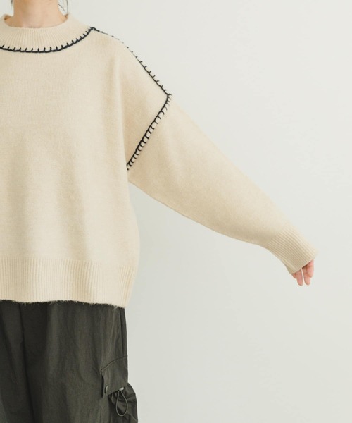 ITEMS URBANRESEARCH ニット セーター ステッチクルーネック