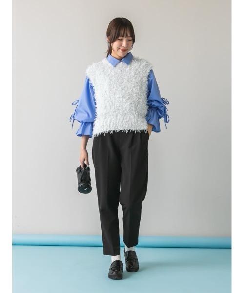 ★LADY ENYCE★ニットベスト★レディーエニーチェ★ショップ袋付 ANY（エニィ） ベスト ジレ Vネックニットベスト レディース