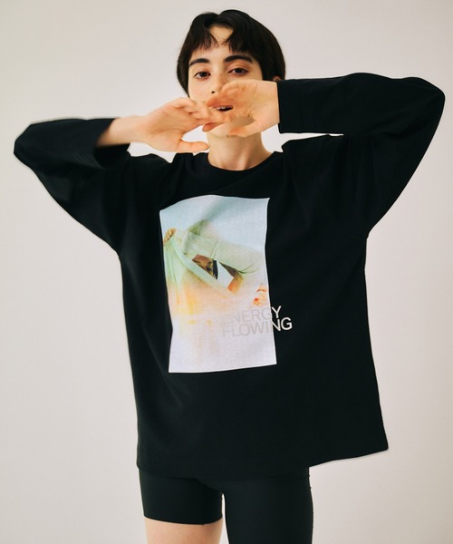 tシャツ 「WEB限定・洗える」RECORDS ロングスリーブTEE レディース