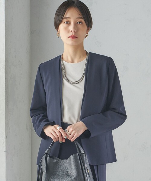 SHIPS（シップス） ジャケット ノーカラージャケット 「手洗い可能