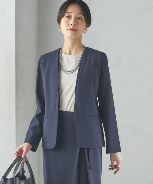 SHIPS（シップス） ジャケット ノーカラージャケット 「手洗い可能