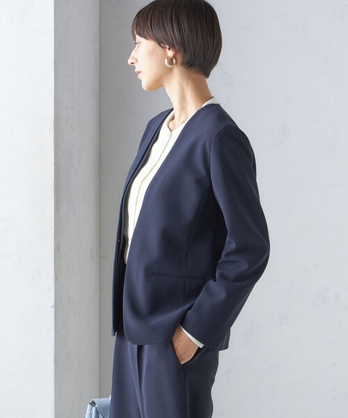 SHIPS（シップス） ジャケット ノーカラージャケット 「手洗い可能