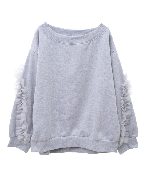 epine フリル ジップスウェットブルゾン é frill zip sweat blouson white