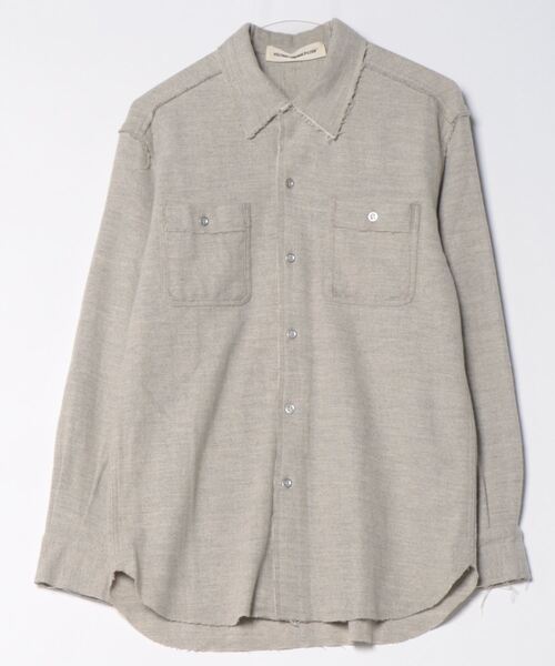 ブラウス シャツ VOLTAGE CONTROL FILTER/ヴォルテージコントロールフィルター/Cutoff Wool Shirt レディース メ