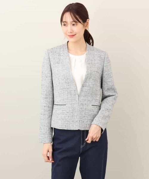 MK MICHEL KLEIN（エムケー ミッシェルクラン） ジャケット ノーカラー