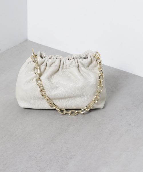 AULENTTI ショルダーバッグ バッグ AULENTTI/2WAY レザーチェーン  