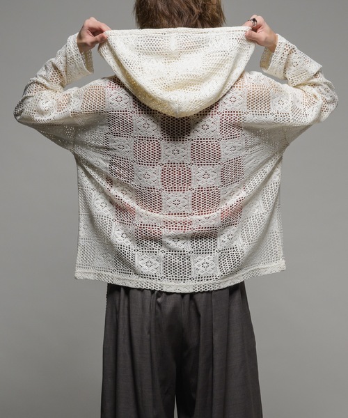 Casper John パーカー Lace parka/レースパーカー メンズ