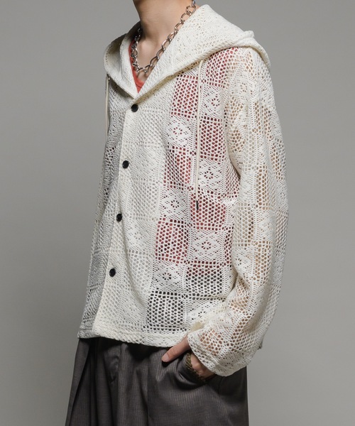 【Casper John】 Lace parka/レースパーカー Casper John パーカー Lace parka/レースパーカー メンズ