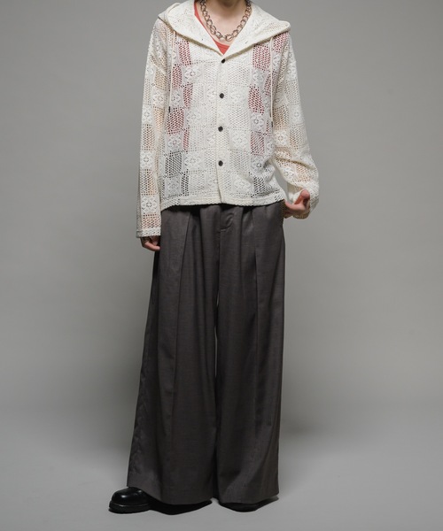 Casper John パーカー Lace parka/レースパーカー メンズ
