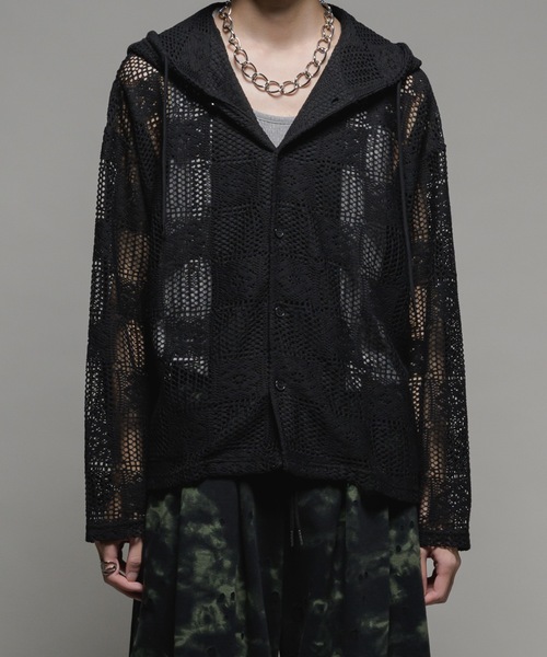 Casper John パーカー Lace parka/レースパーカー メンズ