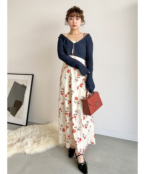LILY BROWN ワンピース ニットカーデセットバリエキャミ