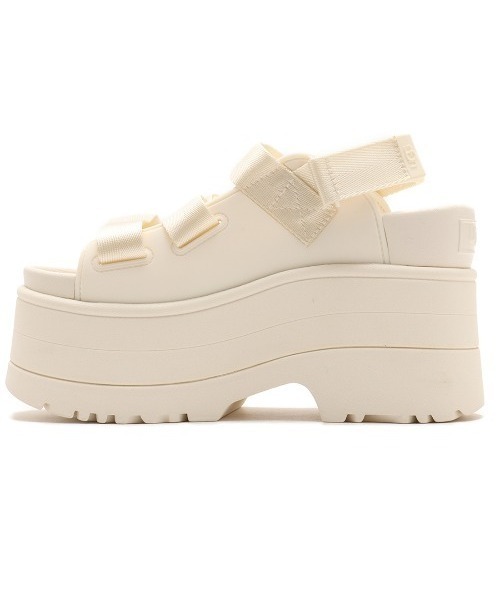 UGG サンダル ゴールデンライズ 23 厚底　GoldenRise ホワイト UGG Australia サンダル GOLDENRISE アグ ゴールデンライズ