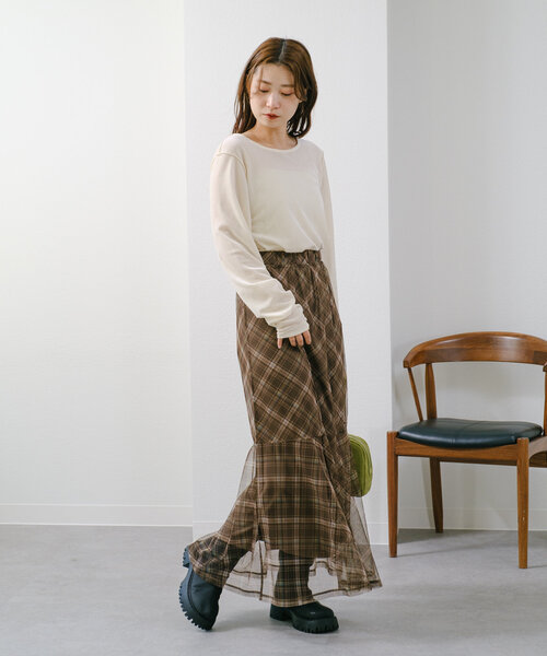 Kastane スカート チェックシアースカート : ZOZOTOWN Yahoo!店