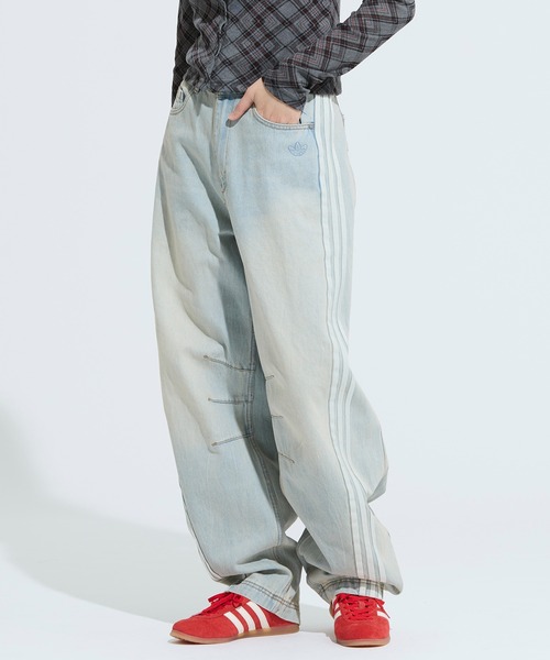 adidas（アディダス） ワイドパンツ ジーンズ デニム デニムパンツ