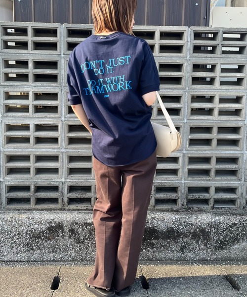 Americana ジーンズファクトリー アメリカーナ ラウンドヘムTシャツ AMERICANA tシャツ 「Americana×JEANS FACTORY/アメリカーナ