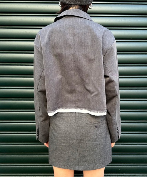 STELLA FISH ジャケット テーラードジャケット Short piping