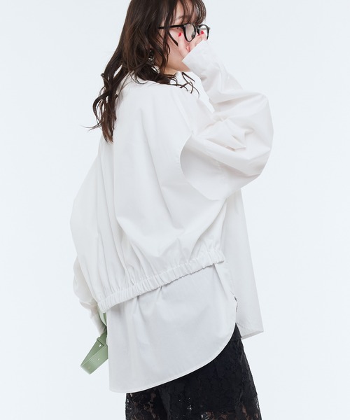 ブラウス シャツ 「Narcissus」オーバーダブルシャツ レディース