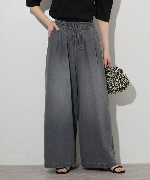 JOURNAL STANDARD relume C/R デニムワイドギャザー 追加》C/R デニムワイドギャザー（デニムパンツ・ジーンズ