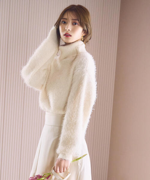 「PROPORTION BODY DRESSING」 タートルネックニット FREE ブルー レディース_画像3