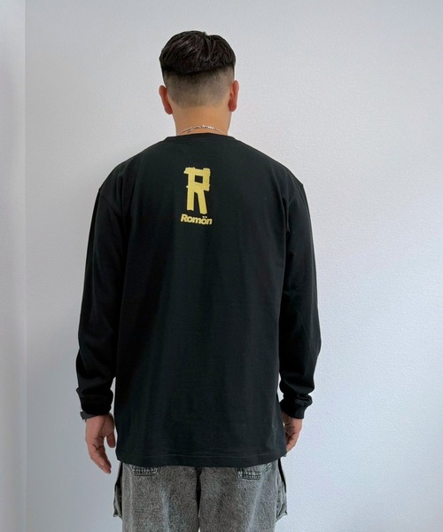 tシャツ Romon O/E Ragid L/S T-shirts(タテRomon) レディース メンズ Romon tシャツ O/E Ragid L/S T-shirts(タテRomon) レディース