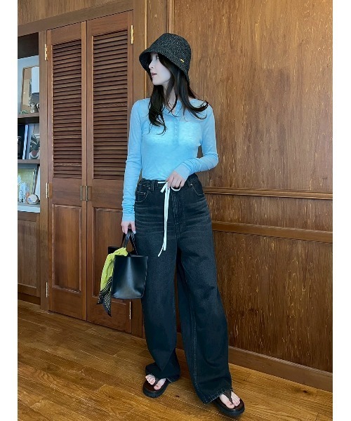 Mila Owen ジーンズ デニム デニムパンツ ウエストドロスト