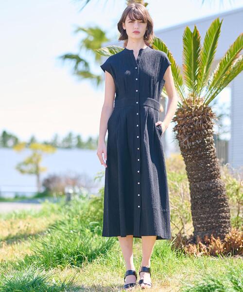 のいちご　DRESSTERIOR フレンチスリーブリップルワンピース のいちご DRESSTERIOR フレンチスリーブリップルワンピース