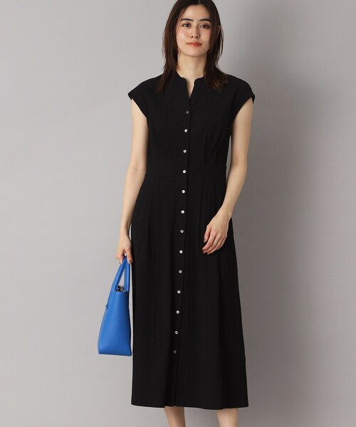 のいちご　DRESSTERIOR フレンチスリーブリップルワンピース DRESSTERIOR ワンピース 「ポケットあり/後ろウエストゴム