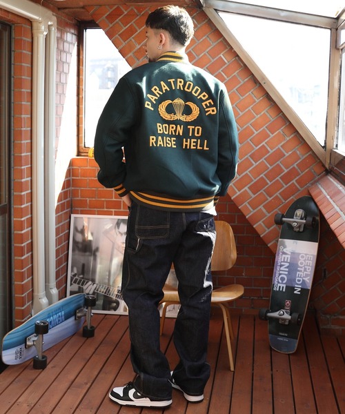 HOUSTON（ヒューストン） スタジャン X-LARGE ネイビー メンズ