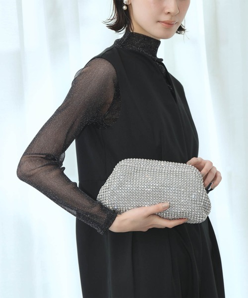 LOWO クラッチバッグ パーティーバッグ グリッター 2wayバッグ