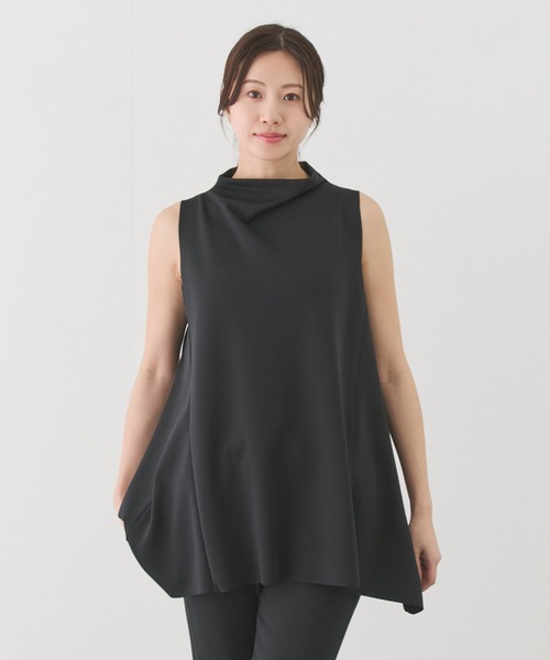 tシャツ アクアノースリ−ブAラインプルオーバー レディース