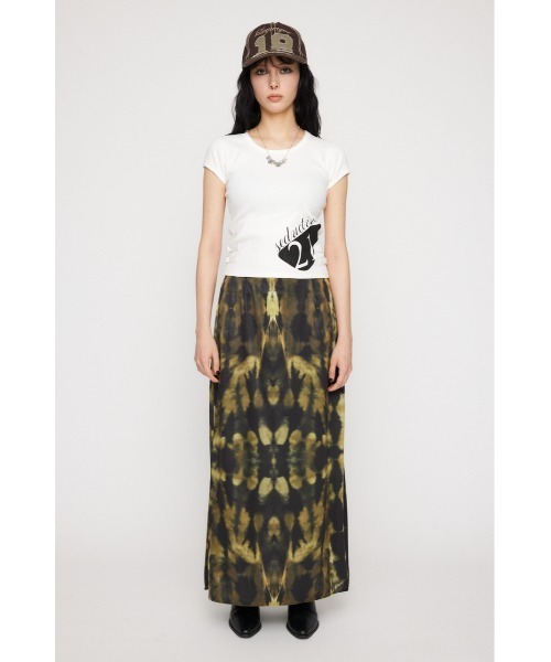 スカート lagua gem nature print skirt LAGUA GEM | CUT OFF FLARE デニムスカート (スカート ) |SHEL