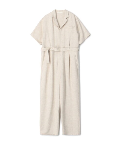 OVERCOAT◇23SS/TAILORED JUMPSUIT WITH SHIRT COLLAR/00/S23JS02-DWOC