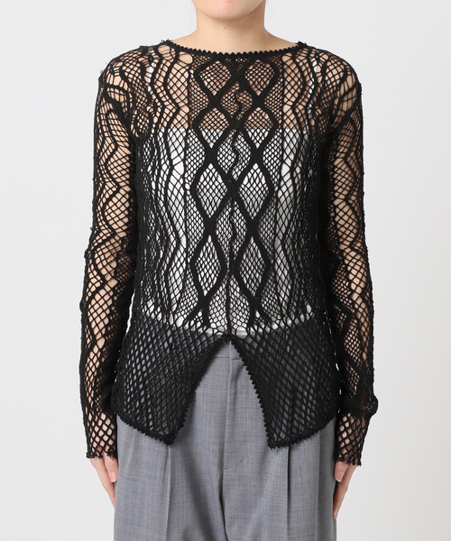 ユークロニア　レーストップス CITYSHOP tシャツ EUCHRONIA 別注 Lace long sleece tee