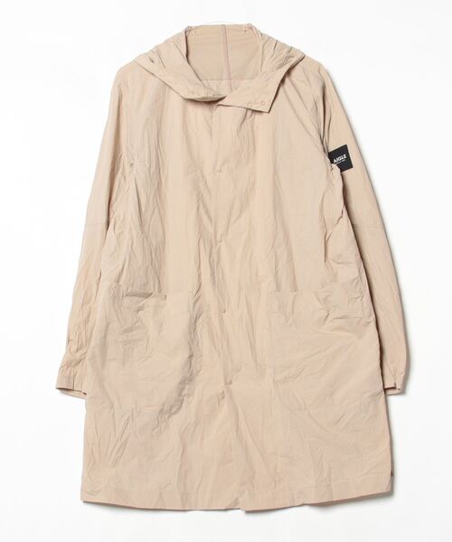 AIGLE ベージュ フード付きコート エーグル AIGLE ゴアテックス フーデッドロングトレンチコート