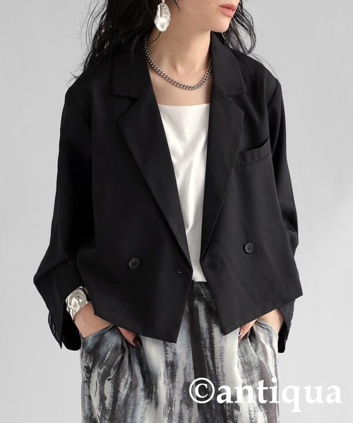 [antiqua] tailored jacket P черный женский 