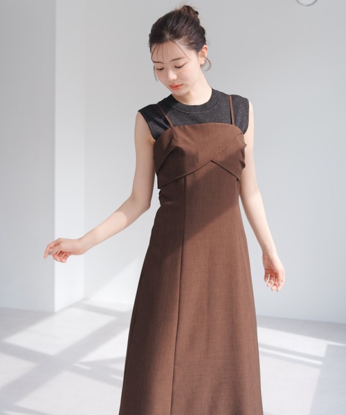 MISCH MASCH ワンピース 2025春夏新作 バックリボンキャミ