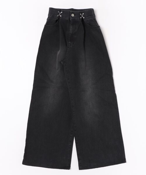 [RAY CASSIN] обработка Denim брюки MEDIUM черный женский 