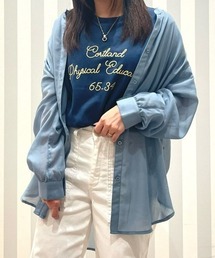 ブラウス シャツ rose dress top レディース Right-on ブラウス シャツ 「HONEYSUCKLE ROSE」シアーブラウス