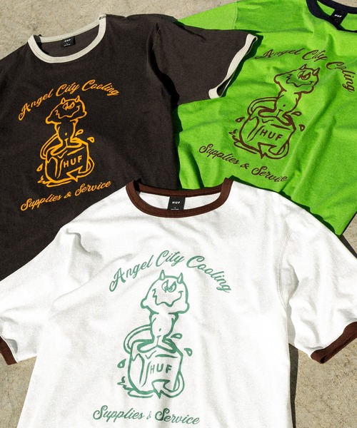 HUF tシャツ SUPPLIES ＆ SERVICE RINGER TEE / Tシャツ 半袖