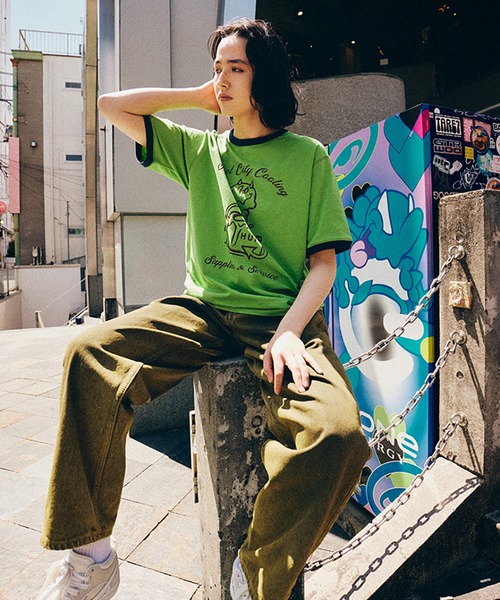 HUF（ハフ） tシャツ SUPPLIES ＆ SERVICE RINGER TEE メンズ