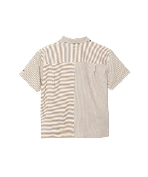 SUNS by #Re:room シャツ 半袖 スイッチングシアサッカーオープン