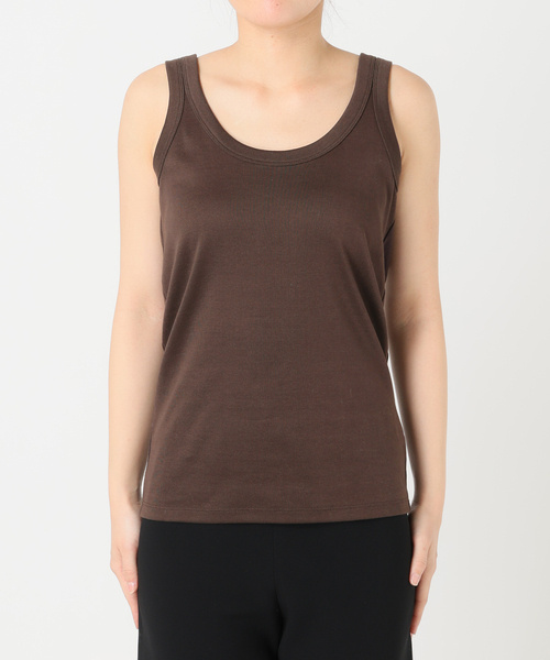 *GLANCE タンクトップ　ブラウン Deuxieme Classe（ドゥーズィエムクラス） tシャツ *GLANCE タンク